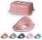 DOCARI Toilettentrainer mit Treppe als Set rosa - Toilettensitz Kinder und Tritthocker Kinder - Toilettensitz Kinder mit Treppe - Toilettenaufsatz Kinder WC Sitz Kinder Hocker Kinder Bad