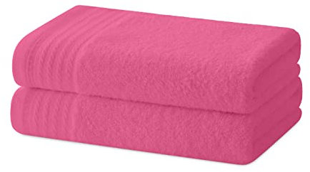 Degrees home - Lot de 2 Essuie-Mains - Serviettes de Bain - 100% Coton - 480g/m2-100x50 cm - Rose