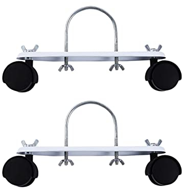 ZYNCUE 2 soportes de ruedas para radiador lleno de aceite, soporte de calentador de base móvil especial universal para calentadores infrarrojos, color negro
