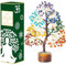Albero della vita dei Sette chakra con cristalli naturali, idea regalo di compleanno per donne, regalo di arredamento per la casa per mamma e sorella, buona fortuna, pietre curative, regalo per donne