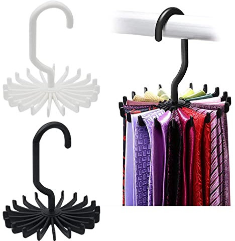 Krawattenhalter,Tie Belt Rack Organizer,Tie Hanger Holder,für Krawatte,Gürtel,Schal und Halstuch aus stabilem Kunststoff für Kleiderschrank,Platzsparend