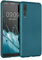 kwmobile Handyhülle kompatibel mit Huawei P20 Pro Hülle - weiche Silikon Case metallisch schimmernd in Metallic Karibikblau