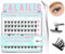 CALAILIS Selbstklebende Wimpern 60 Stück D Curl Druck auf Kein Kleber erforderlich Einzeln Wimpern Vorgeklebt Wiederverwendbares Kleberfreies Wimpern-Cluster-Set mit Pinzette für Anfänger (03,10-16)