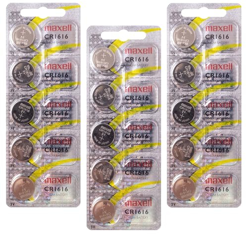 Maxell Einzelbatterie CR1616, 3 V, 15 Stück, 55 mAh