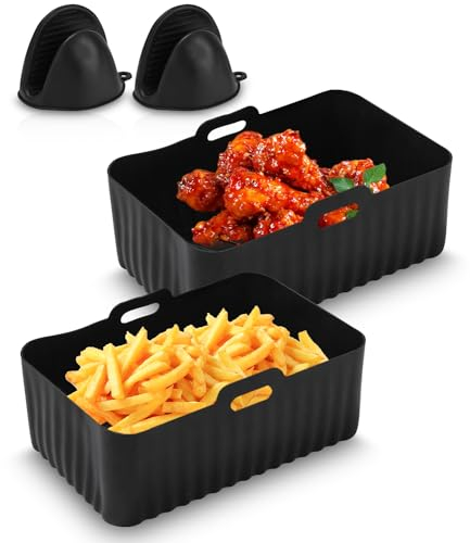 2Pcs Airfryer Zubehör für Ninja Foodi Max Dual Zone AF400EU AF300EU 9.5L,Air Fryer Accessories für Ninja,Innsky,Princess Heißluftfritteuse