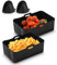 2 Piezas Molde Silicona Freidora de Aire,Air Fryer Accessories,Reutilizable Olla de Silicona,Rectangular Freidora Bandeja Silicona para Ninja Foodi AF300EU AF400EU Ultenic MasterPRO Duronic Dual
