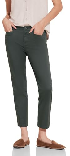 STREET ONE Damen A377207 7/8 Satin Hose, Marshy Green, 34W / 26L