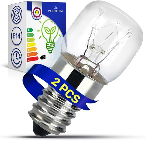 2 Pièces Ampoule E14 pour Four 240V 15W 300°С avec le Code Original 482000025965 C00015910 CC1141700 pour Indesit - MONTERAL