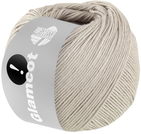 LANA GROSSA Glamcot | Zart glänzende, multifile Baumwoll-Viskosemischung | Handstrickgarn aus 60% Lyocell (Tencel TM) & 40% Baumwolle | 50g Wolle zum Stricken & Häkeln | 155m Garn FB 20