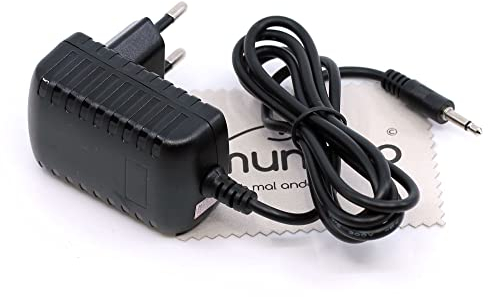 Ladegerät passend für Gardena Bodenkrümler 7/25, Kantenschere Accu 4 Accu 6, Strauchschere ST6 ST450, Rasenschere RL20 (Ersetzt NL12) Ladekabel Heckenschere mit mungoo Displayputztuch