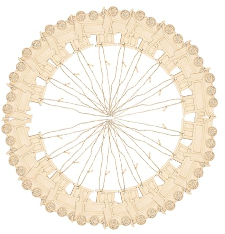 Ciieeo 20stücke Holzscheiben Zug Form Hängende Holzeisenbahnscheiben Unbehandelte Holzeisenbahnanhänger Leer Diy Holz Handwerk Ornamente Für Basteln Und Dekoration