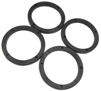 Motoforti 4pcs 6.5 Car Speaker Spacer Ring Adapter Bracket Extender Black | Long-lasting, Plastic, 140mm/ 5.51 Inner Diameter