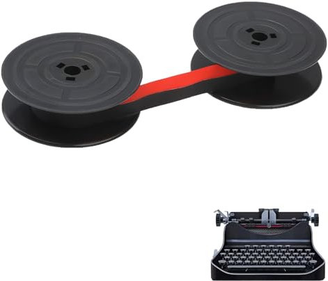 1 Stück Farbband für Schreibmaschine, Schreibmaschinenband Doppelpack Nylon Typewriters Farbband Universelle Vielseitigen Zubehör kompatibel mit verschiedenen Schreibmaschinenmodellen (Rot & Schwarz)
