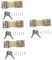 ARTIBETTER 4pièces Cadenas À Clé Verrouillable Anti-vol Lot De Serrures De Loquet Pour Armoires Pour Sécuriser Portes Et Fenêtres Serrure De Placard Sécurisé