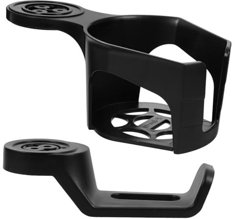 Housoutil 2pcs Headphone Desk Hanger Clamp Hook for under Desk Organizer Headphone Adapter for Hanging for Home Office Gaming Setup Cup Holder Hanger for Drinks