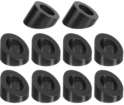 sourcing map Lot de 10 rondelles biseautées de 0,95 cm en acier inoxydable T316 pour balustrade de câbles, extrémités d'escalier, poteaux en bois et métal, noir