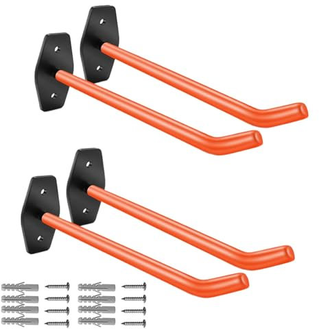 Générique Lagerregal, Wheel Rack Hooks, Garage Hooks Rack, Wall Mount Ladder, Heavy Duty Tire Storage Racks with Wall Mount Hooks for Garage and Ladder Organization and Home Garage Storage