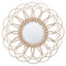 CAKEEYUM Boho Spiegel 14 Zoll Natural Rattan Spiegel runder Blumenspiegel Hanging Boho für Wanddekoration Wohnzimmer Schlafzimmer