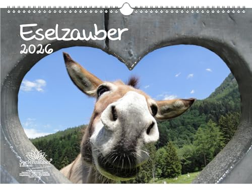 Eselzauber DIN A3 Kalender für 2026 Esel - Seelenzauber