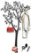 Garderobenpaneel schwarz metall, Wandpaneele garderobe schmal, Flur möbel modern, Garderobe baum wandgarderobe, Kleine garderobe Minimalism, Flurgarderobe wardrobe paneele, Garderobenleiste 175x100cm