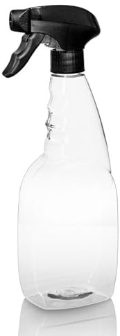 McKLords 750ml Clear Spray Bottle | Refillable Plastic Mist Sprayer for Cleaning, Gardening & Hairdressing | Heavy-Duty Hand Trigger Spray Action