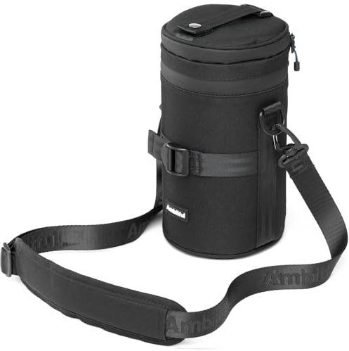 AMBITFUL Kleine Objektivtasche 110×190mm - Wasserdicht Staubdicht Stoßfest, Dicke Polsterung für DSLR/Spiegellose Objektive (Sony Nikon Canon Fujifilm Tamron)