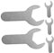 FOYTOKI 5Pcs Stainless Steel Gas Bottle Spanner Multifunctional Manual Wrenches for Gas Regulators Heavy Duty Tools with Long Handle for Safe and Efficient Use