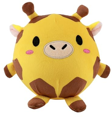 I-TOTAL® - Weiches Squishy Kissen aus Memory-Schaum 14 cm Durchmesser, Squishy Pillow (Giraffe)