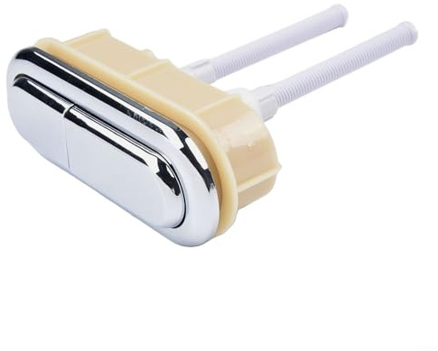 Zilimontt Pulsante doppio scarico WC 110 x 40 mm interruttore di scarico ovale per risparmio idrico sostituzione bagno compatibile con la maggior parte dei moderni e tradizionali