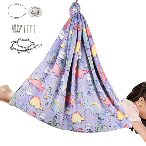 keloppasit Sensorik Schaukel Für Innen | Leuchtend Drehbar Flanell | Sensorik Luftschaukel Kinder Hängematte - Für Innen Und Außen, Schlafzimmer, Wohnzimmer, Kinderzimmer, Babyzimmer, Spiel,