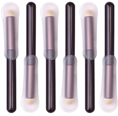 Éponges à Maquillage Texture Souple en Fibre Artificielle 6 Pièces Noire | Haute Densité, Tête Confortable, Ne Se Déforme Pas Facilement, pour Poudre et Teint, Accessoires Beauté