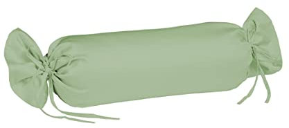 Fleuresse Colours Nackenrollenbezug, Mako Satin, salbeigrün, 15 x 40 cm