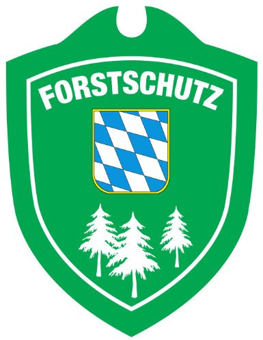 TacFirst Unisex – Erwachsene Forstschutz Bayern Autoschild, Grün, One Size