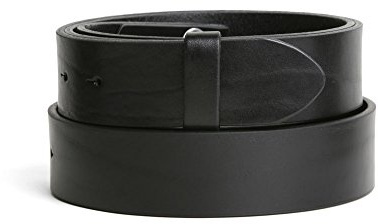 VaModa Vollrindleder 4cm Wechselgürtel Jeansgürtel Belt 40 mm | Ledergürtel für Damen Herren 4,0 cm | Modell 'Klassik' | ohne Schließe | Farbe schwarz, Länge=80cm, Druckknopfsystem