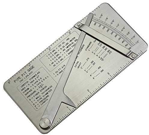 RIVERWELD Pipe Pit Welding Gauge Gage Test Ulnar Welder Inspection | Range is 0 to 1/2 in 1/64 & .010 Increments Inch