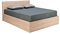 WEBER INDUSTRIES Lit Coffre Madrid 140x190 + 1 sommier/Décor Chêne Blanchi