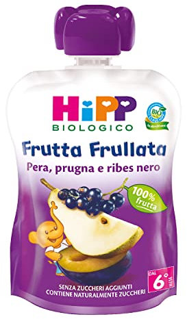 Hipp Bio Frutta Frullata Pera Prugna E Ribes Nero 90 g