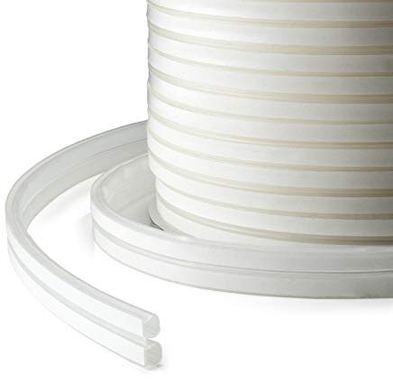 [DQ-PP] 50m Dichtung OMEGA 9x7mm Profil Fensterdichtung Türdichtung Silikon selbstklebend