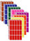 Etiketten Bunt 40 mm x 19 mm Aufkleber - 4 cm x 1,9 cm viereckige Sticker 640 Stück von Royal Green