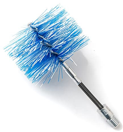 BARETTO Ersatz-Flexbürste für Dein Pelletofen-Reinigungsset, Nylon-Flexbürste, geeignet für die Reinigung des Kamins mit Kurven (100 mm)