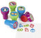 cama24com Kinderstempel Pinguin bunt und lustig 6 Stück Stempel Mitgebsel mit Palandi® Sticker