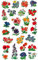 bsb Sticker - Aufkleber mit bunten Blumen - 3 Bögen in 7,8 x 12,5 cm - kleine Sticker - selbstklebend - zum Verzieren und Dekorieren