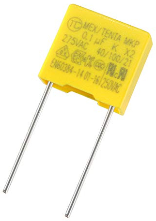sourcing map Polypropylene Film Safety Capacitors 0.1uF 275VAC X2 MKP 10 Pcs