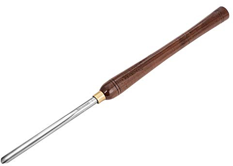 IMOTECHOM 1/2-Inch HSS Bowl Gouge Lathe Chisel Wood Turning Tools with Walnut Handle, Round Plastic Box and Hanging Bag