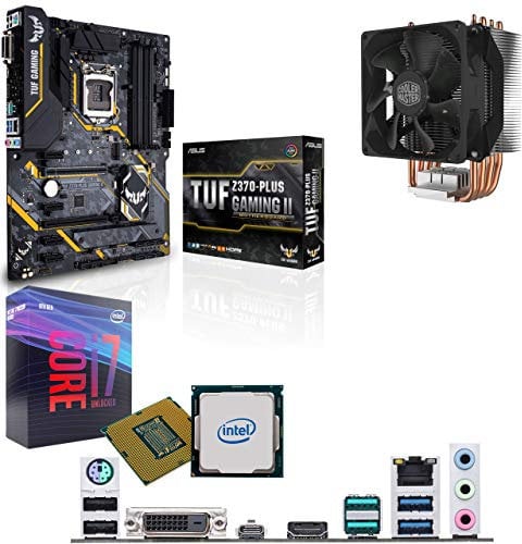 Components4All Intel Coffee Lake Core i7 9700k 3.6GHz (4.9GHz Turbo) CPU, ASUS TUF Z370-Plus Gaming II Motherboard & Cooler Master Hyper Cooler Pre-Built Bundle NO RAM