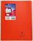 Clairefontaine 981604C Un Cahier Agrafé Koverbook Rouge - 24x32 cm - 96 Pages Petits Carreaux avec Marge - Papier Blanc 90 g - Couverture Polypro