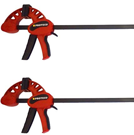 2 St. PROTECO Einhandzwinge 300/600 mm Profi 180 Kg Spannkraft Schnellspannzwinge Set Spannzwingen
