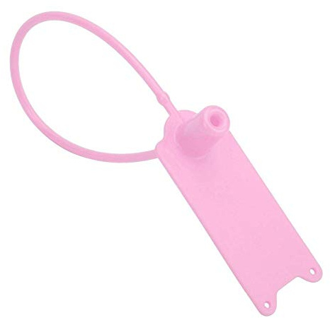 Kabelbinder, 100Pcs 195mm Einweg Kabelbinder Anti-Diebstahl Selbstsichernde Krawatte für Kleidung Koffer Schuhe Bag Label Tag(Rosa)