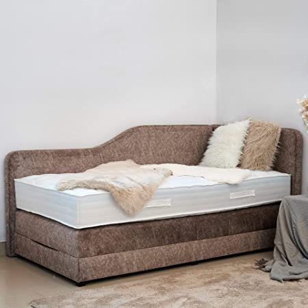 Boxspringbett Alexandria | Bettkasten | Seitenteil | Antirutsch | Royal-WS® Taschenfederkern Matratze mit integriertem GELAX® Topper Kern | Jedes Bett EIN Unikat - Made in Germany (100 x 200 cm)