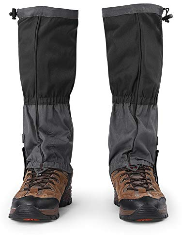 VGEBY 1 Paar Gamaschen Wandern Jagd Fahrrad, wasserdichte Sportklettern Gamaschen Schuhstiefel Abdeckung für Outdoor Erwachsene Herren Damen Schneegamaschen(schwarz)